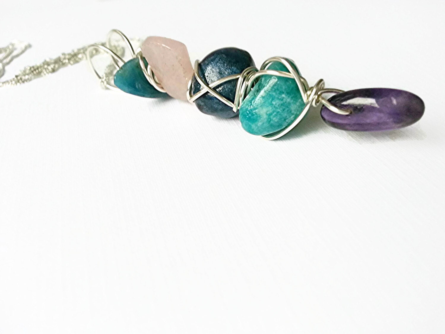 Gemstone necklaces chakra jewelry healing gemstone necklace