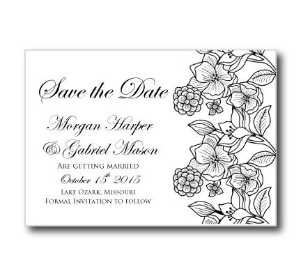 printable wedding save the date floralclearylaneweddings