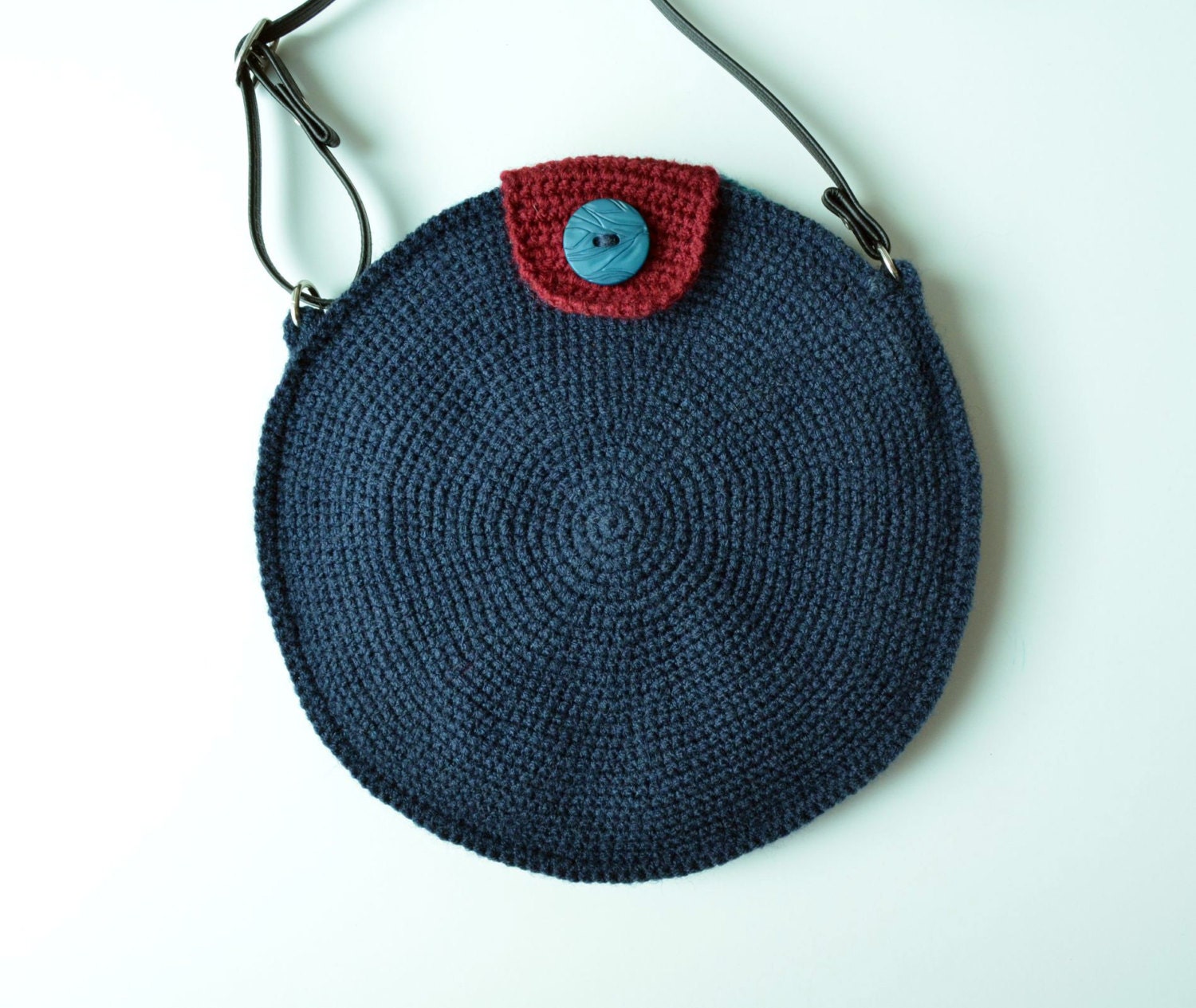 Crocheted Bag PATTERN - Round purse with Mandala - overlay crochet - Small Crossbody bag with ...