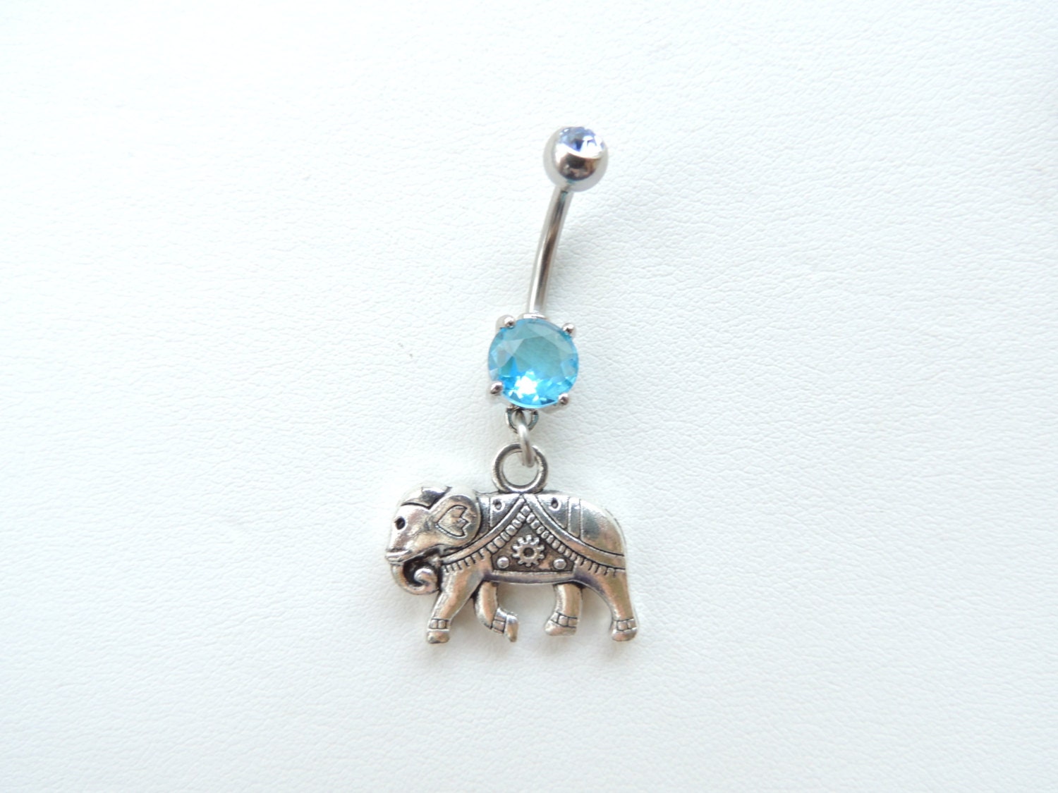 Elephant Belly Button Ring Silver Lucky by SeductiveBodyWorks