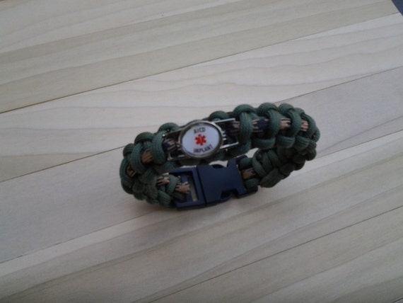 Paracord ICD Medical Alert Bracelet Free Shipping (Boston Scientific ...