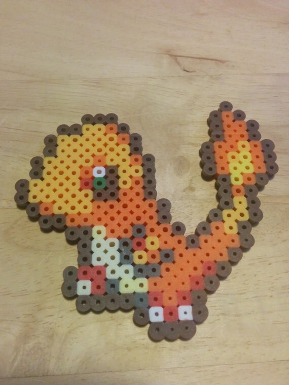 Perler Bead Charmander by KaedaKrafts on Etsy