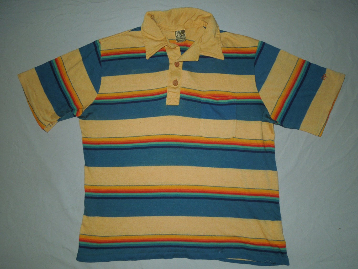 Vintage 80's Op Ocean Pacific Cotton Polo Shirt Size by LzVintage