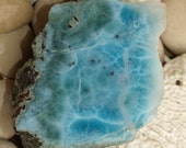 Dominican Larimar Caribbean Azure AAA quality raw rock blue lapidary rough display collector pectolite dolphin stone 181g 905ct