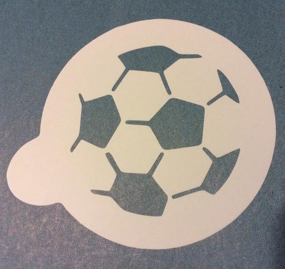 Soccer Ball Stencil for Cookies, Cupcakes, Cake Airbrushing