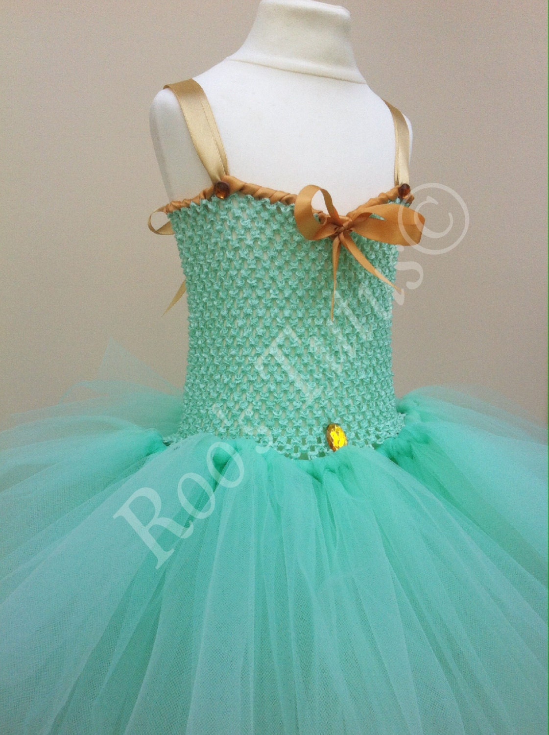Jasmine Aladdin inspired tutu dress costume Handmade.