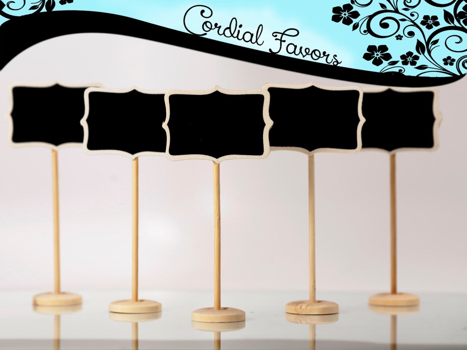 10 Mini Chalkboard with Stands Shabby Chic for by CordialFavors
