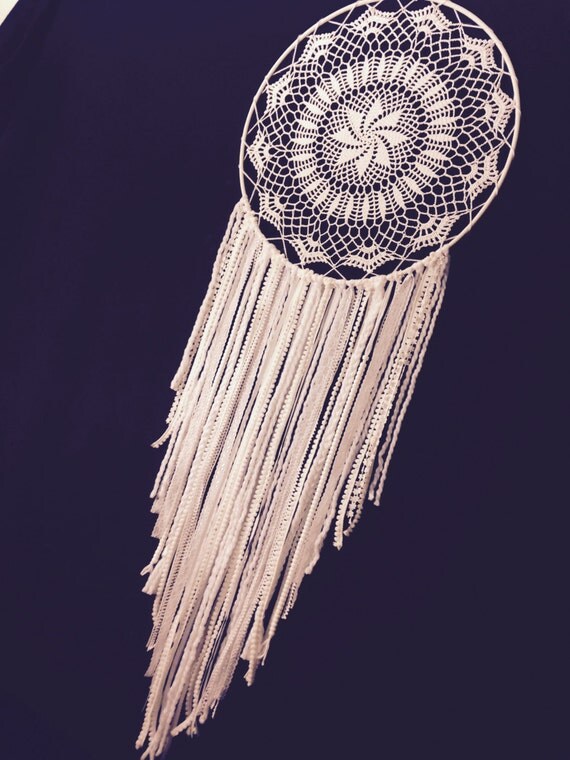 FREE SHIPPING / SALE/ Large White Dream Catcher/ Handmade