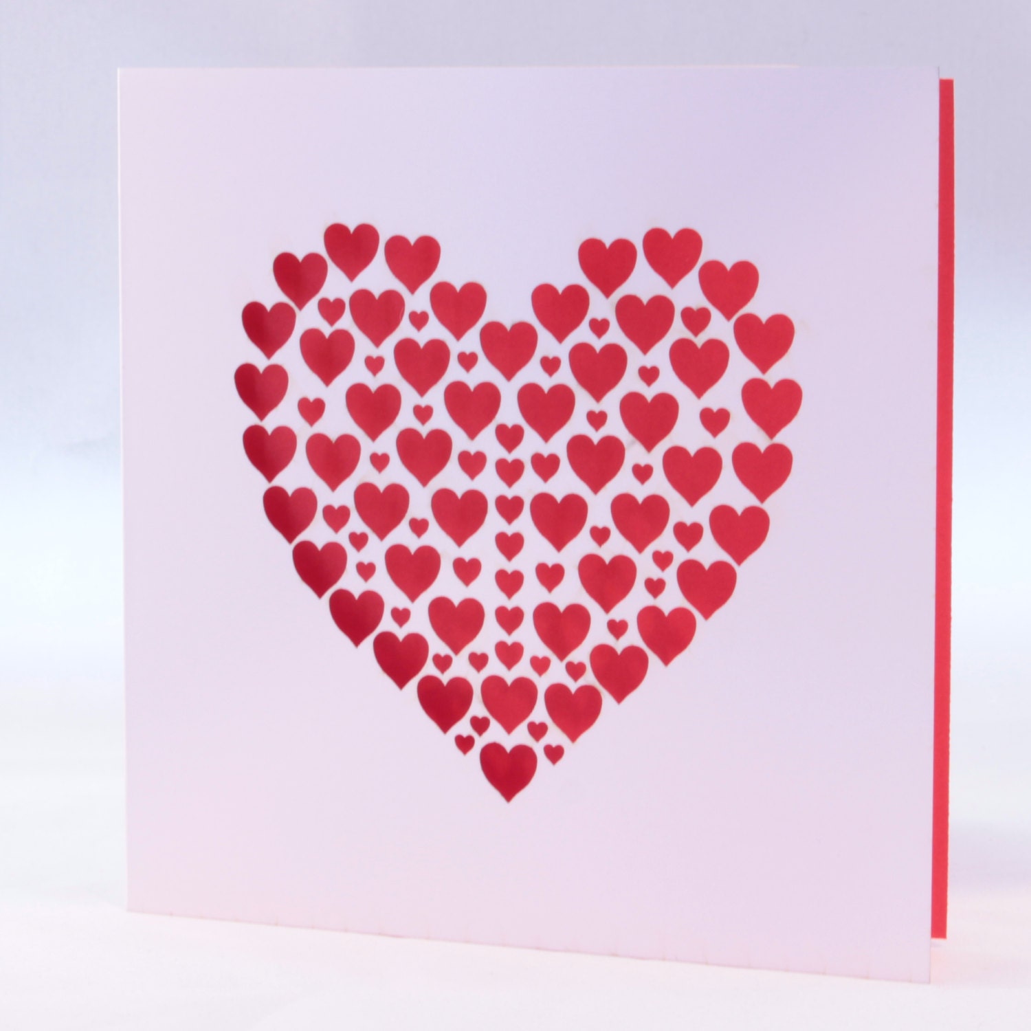 Laser Cut Hearts Card Pink Valentine's / by SpotsAndScreens