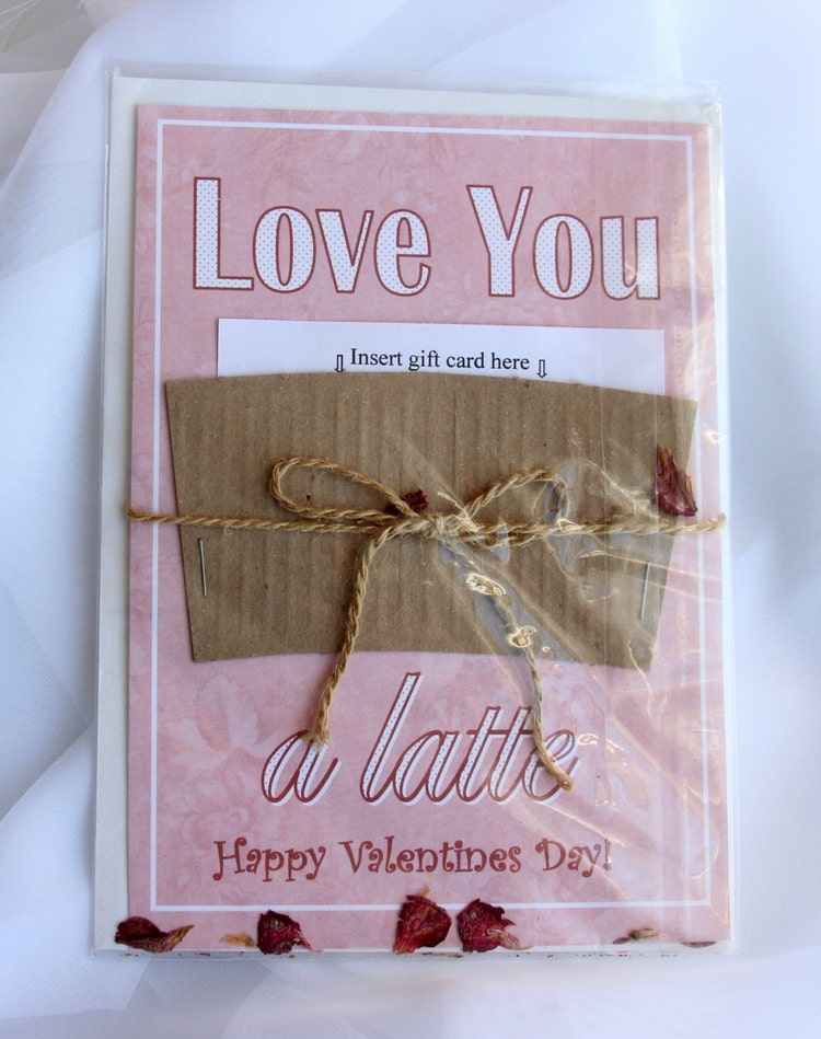 Valentine coffee gift card holder valentine by greencreekgifts