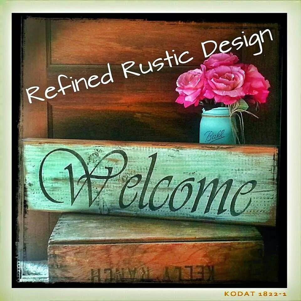 Reclaimed Wood Standing Sign. Customize Finish to