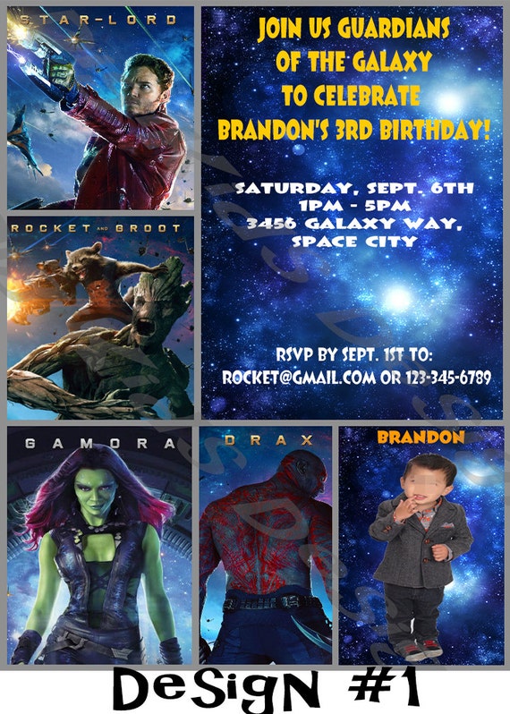 Guardians Of The Galaxy Invitations 7