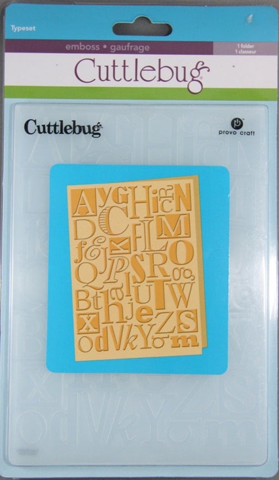 CUTTLEBUG Typeset Embossing Folder by MrOzNaps on Etsy