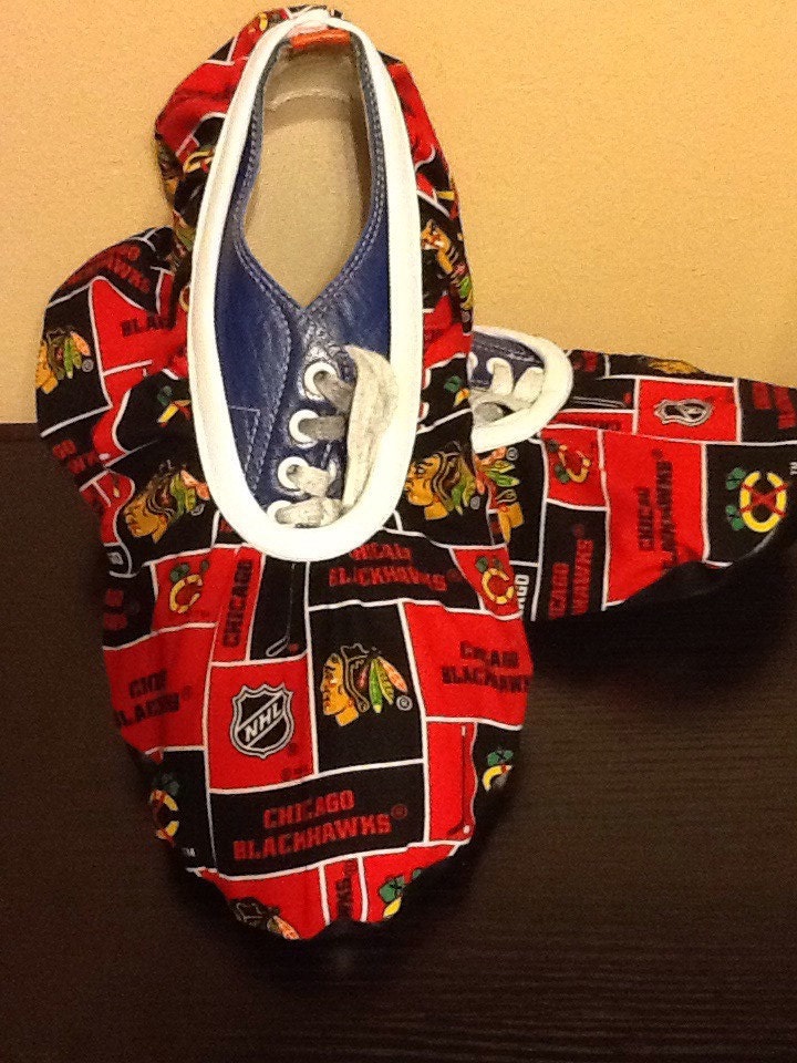 Bowling Shoe Covers one Pair Made from Chicago Blackhawks Bowling Shoe Covers one Pair Made from Chicago Blackhawks
