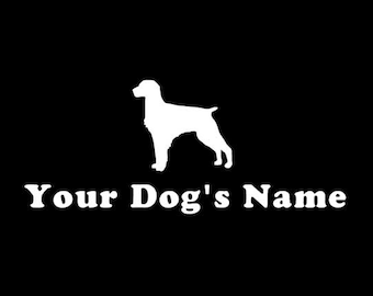 Custom Brittany Dog Name Puppy - Decal Sticker - 24 Colors - 6 Fonts