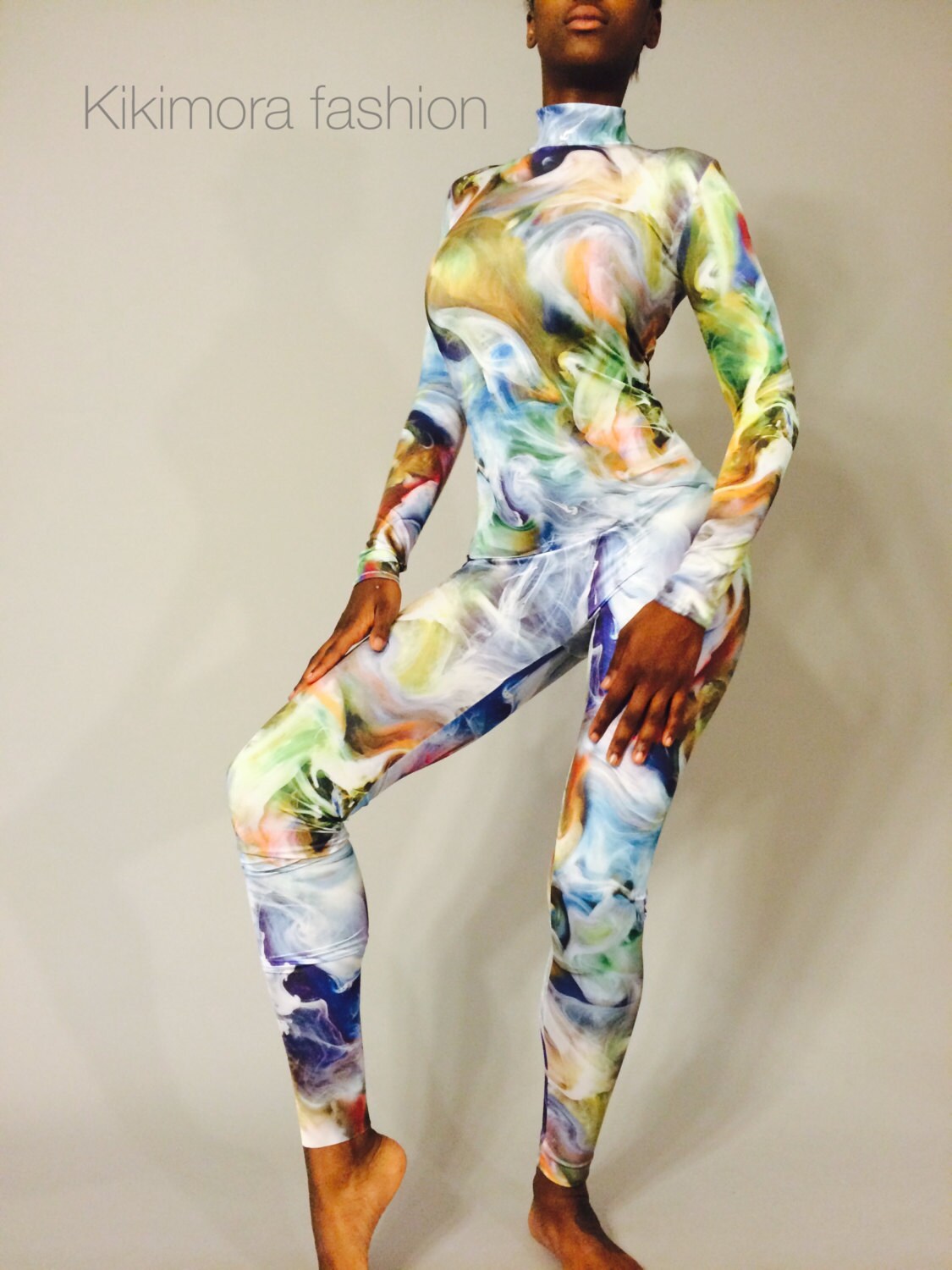 CatsuitUnitard. bodysuit. Body paint lycra by KikimoraFashion