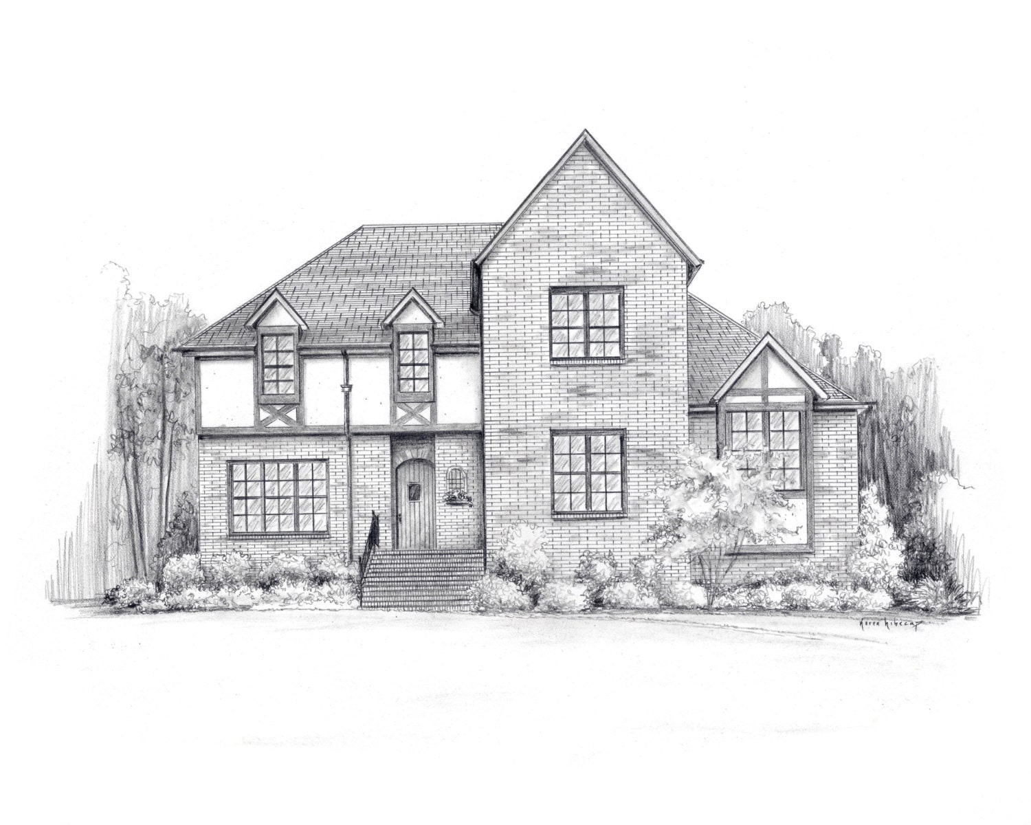 two story house sketch