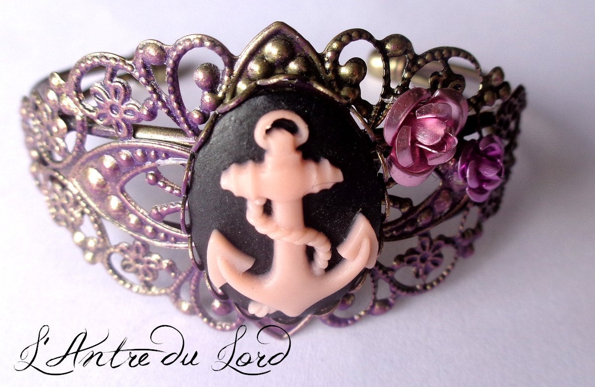 Bracelet pirate Lady Pink & purple mind fancy kawaii