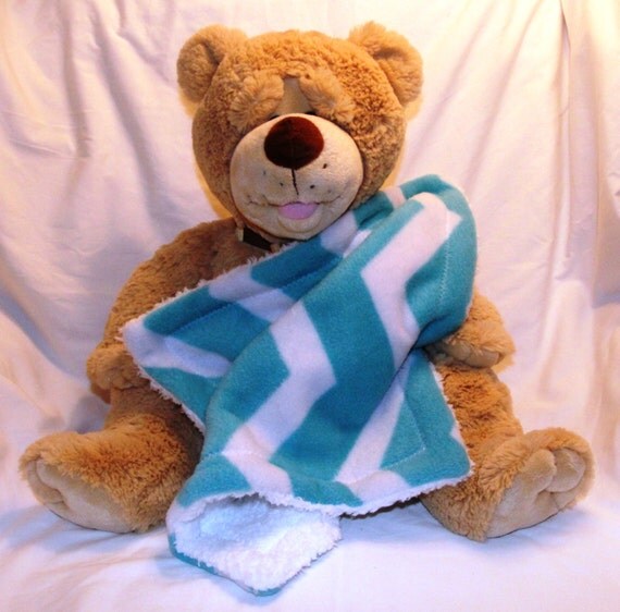 Items similar to Turquoise Chevron Fleece, Soft and Fluffy "Snuggie