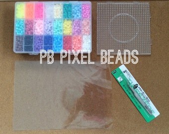 perler beads kit : 5mm 4,800 pcs or 3mm 16,800 pcs