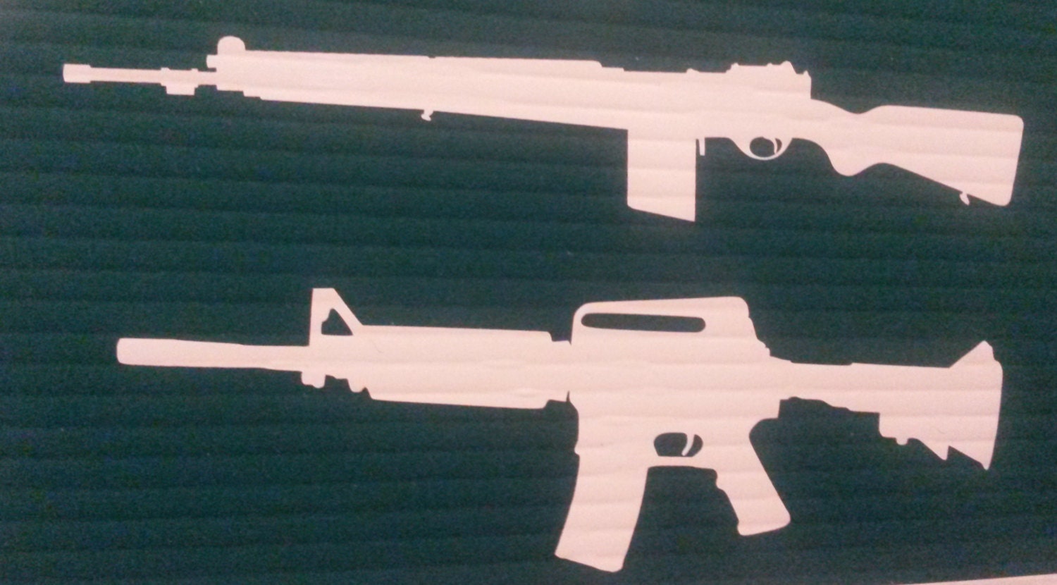 Rifle or AR15 silhouette window decal FREE by PersonalizedbyPenny
