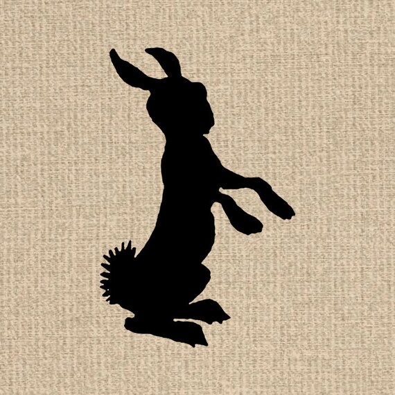 Items similar to Rabbit Silhouette Image Rabbit Graphics Rabbit Print