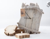 Handcrafted driftwood wall clock