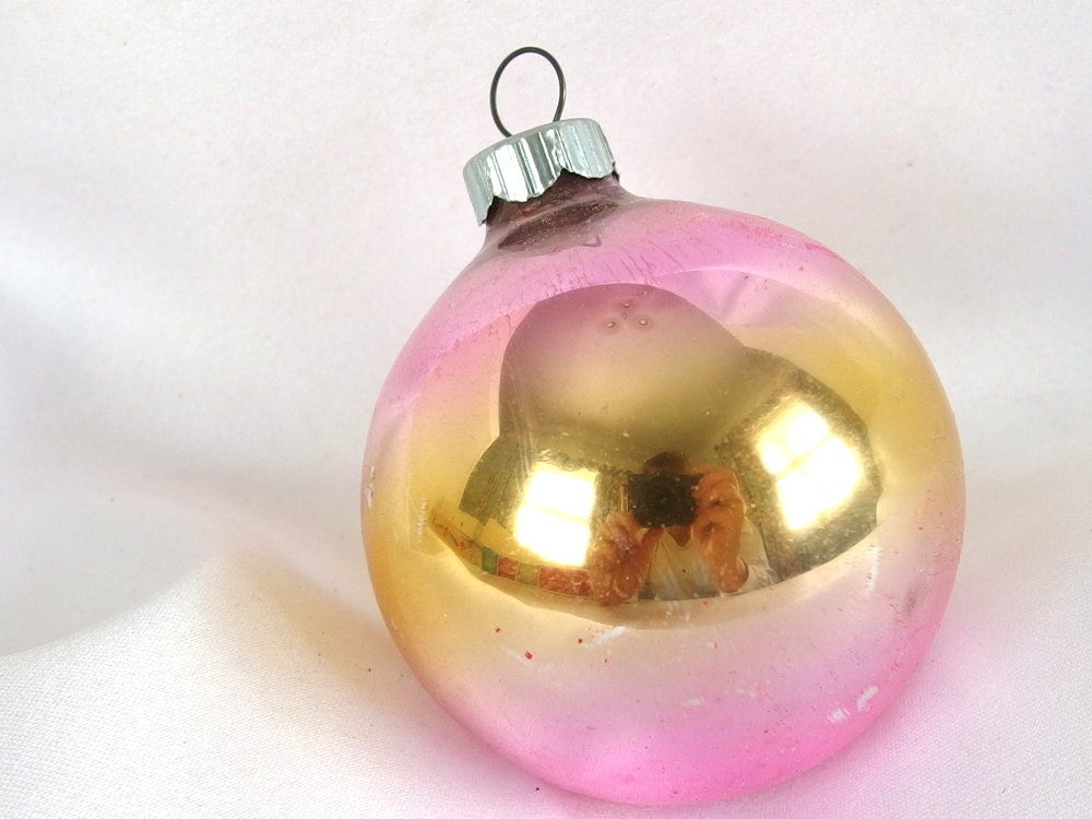 vintage shiny brite christmas ornament pastel pink and gold vintage shiny brite christmas ornament pastel pink and gold