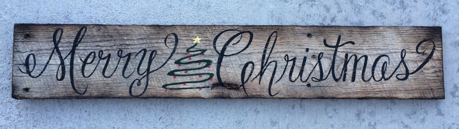 painted oak barn wood merry christmas sign by my3dmp on etsy painted oak barn wood merry christmas sign by my3dmp on etsy