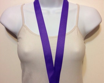 Purple lanyard, ID holder, key holder