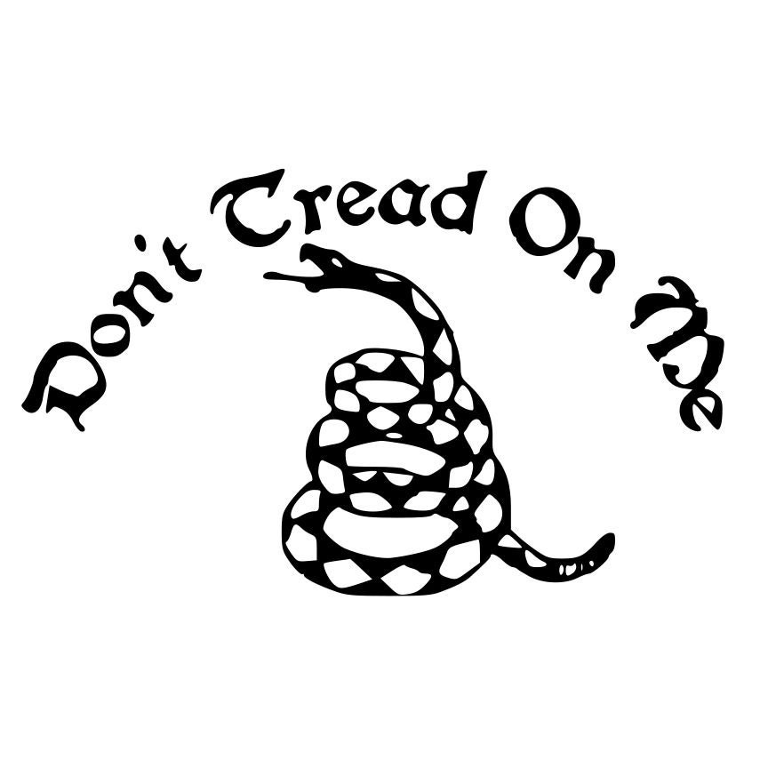 Don't Tread On Me Symbol Die-Cut Decal Car Window Wall