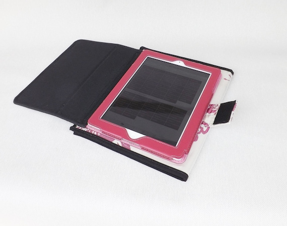 jw field service organizer with tablet holder pearl background fuchsia bird and flowers design