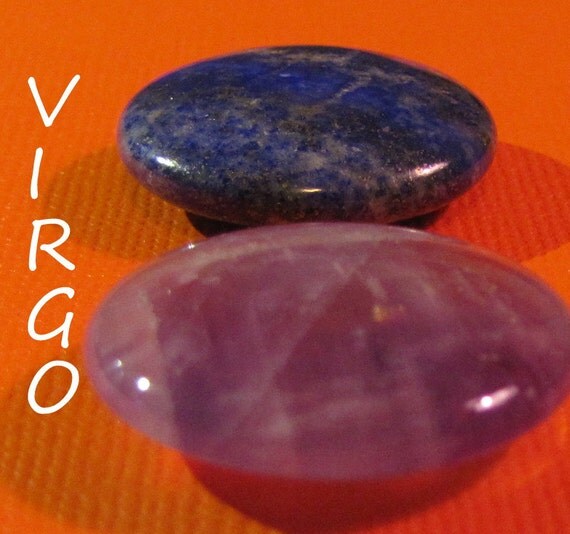 Virgo Zodiac Coins Amethyst and Lapis Lazuli Virgo Horoscope Virgo