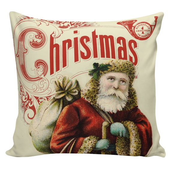 Christmas Pillow Cushion Victorian Santa by ChristmasCountry