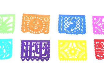 papel picado, mexican banner, rectangle bunting, mexican party decor MEDIUM