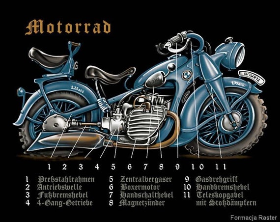 Vintage bmw motorcycle shirt #4