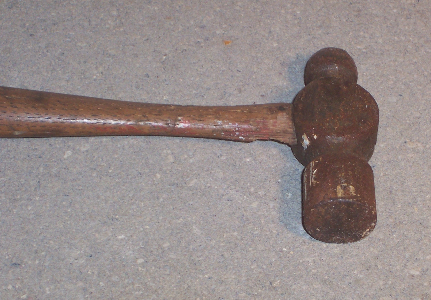 Vintage Ball Peen Hammer Wood Handle Metal Working Craft by popity