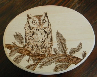 Items similar to Snowy Owl wood burning on Etsy