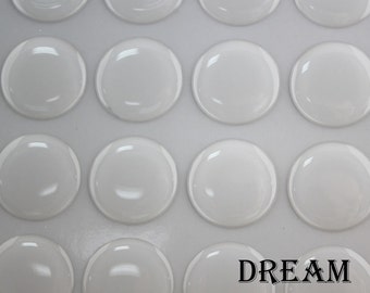 Round Clear Epoxy Stickers - 16mm - Epoxy Resin Craft Stickers - Epoxy Domes - Transparent Epoxy Stickers