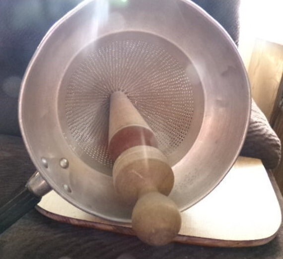 Vintage Tomato Veggie Strainer Colander Juicer Sieve for