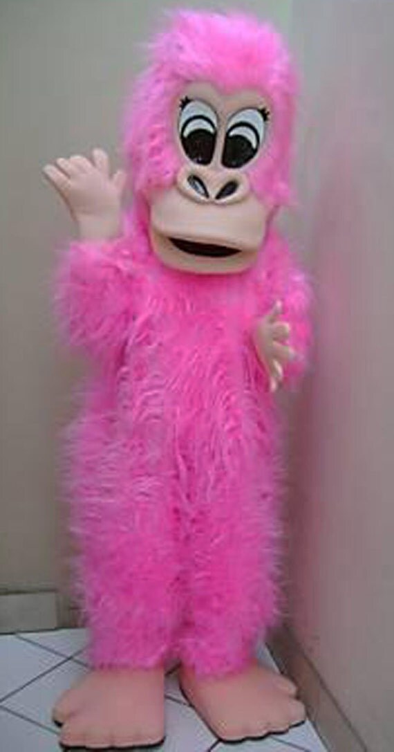Pink Gorilla Mascot Costume Adult Costume by AdultMascotCostumes