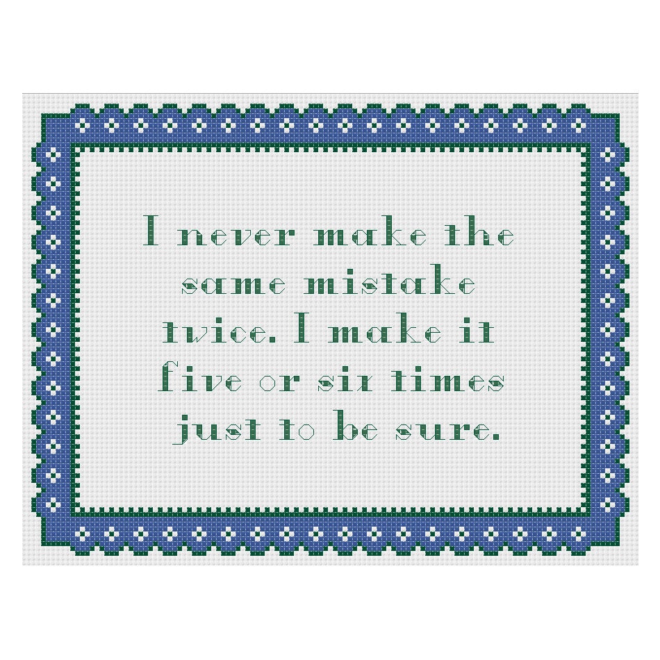 Funny Cross Stitch Pattern Counted Cross by CowbellCrossStitch