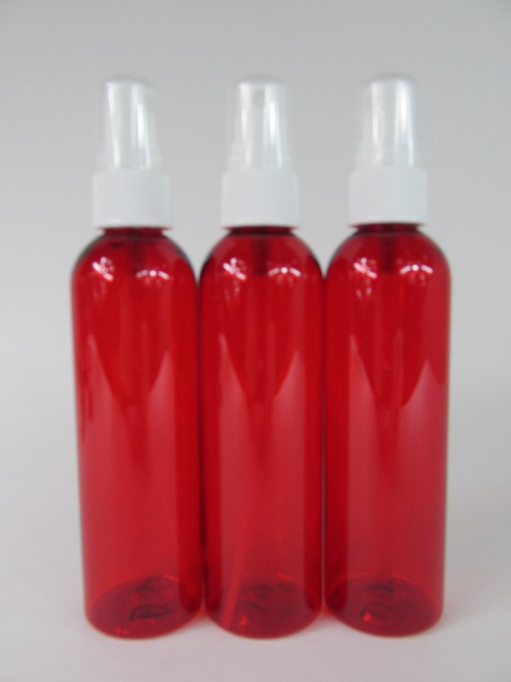 4 oz. Red Boston Round Plastic Spray Bottles by Warehouse1711