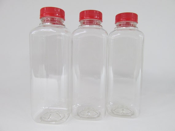 Download 16 oz. ~ Clear Plastic Beverage Bottles (Clear/Red) Yellowimages Mockups