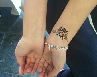 bee tattoo etsy bee tattoo etsy