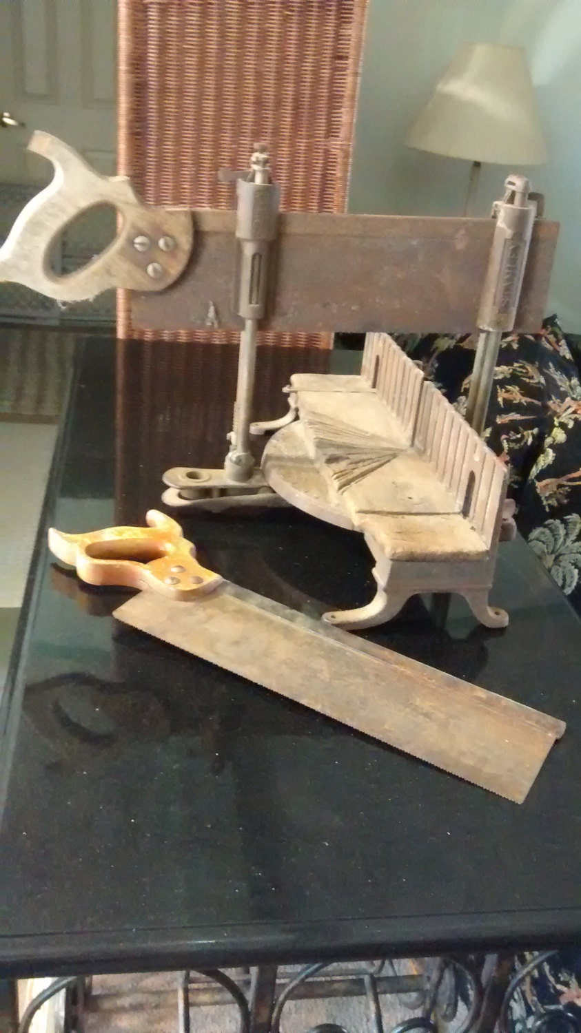 Stanley Miter Box Saw Antique Tool Woodworking Vintage Circa