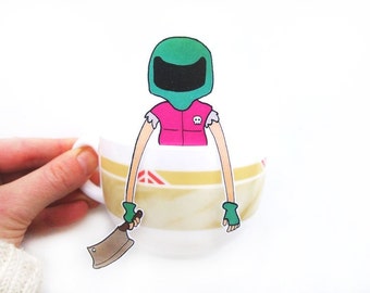 Hotline Miami Biker white tea gift for him gift for her birthday party ...