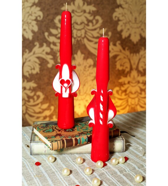 Items similar to Carved candles for St. Valentines' s Day. Figure
