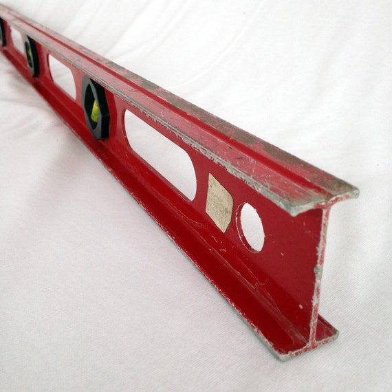 Vintage Metal Level Red Level Port Austin by RustyTruckVintage