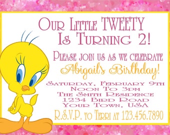 Tweety Bird Invitations 3